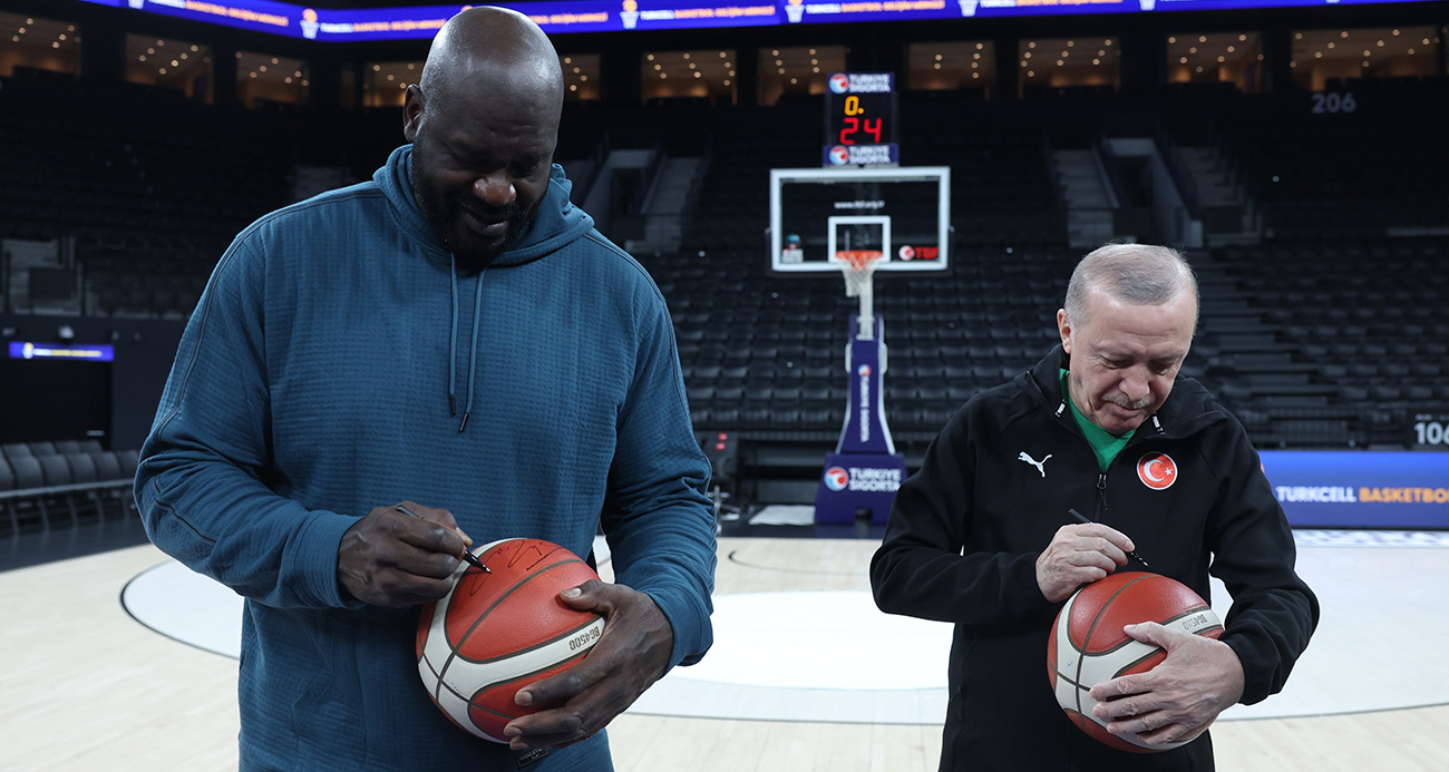 Cumhurbaşkanı Erdoğan, Shaquille O'Neal ile bir araya geldi