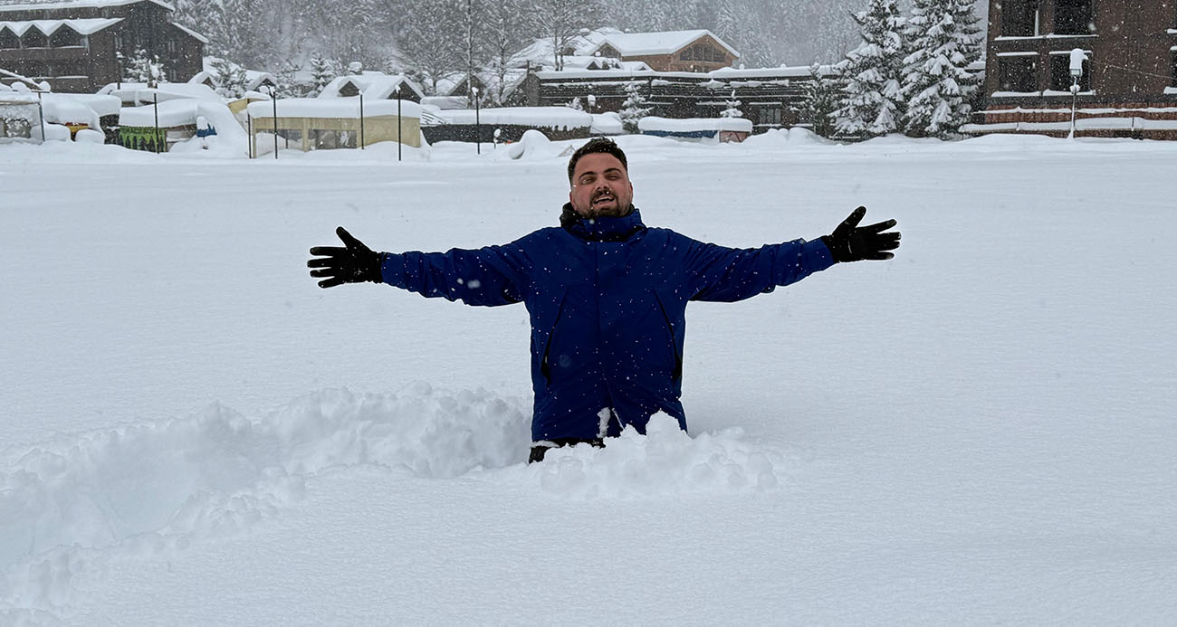 Uzungöl’de kar kalınlığı 1 metreyi aştı