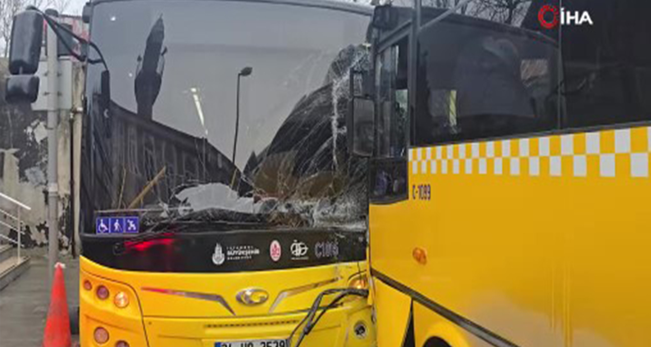 Beykoz’da İETT otobüsleri kafa kafaya çarpıştı: 7 kişi yaralandı