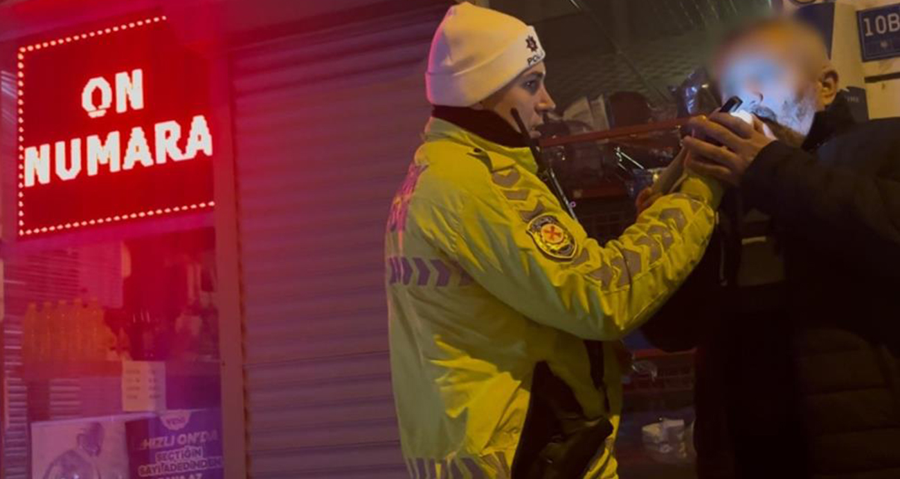 Polise yakalanan alkollü sürücü: 