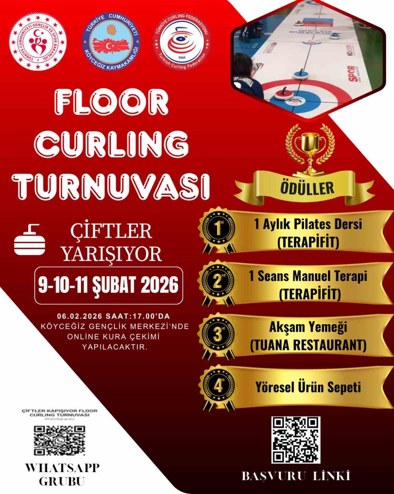Köyceğiz’de ödüllü Floor Curling Turnuvası düzenlendi