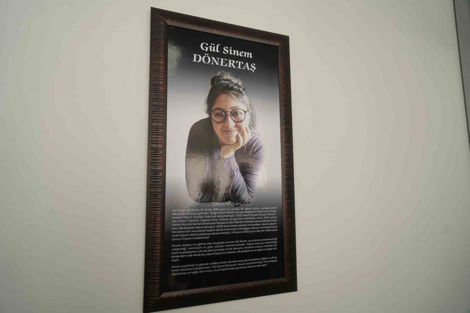 Gül Sinem Dönertaş’ın anısı Niğde’de kurulan kütüphane ile yaşatılıyor