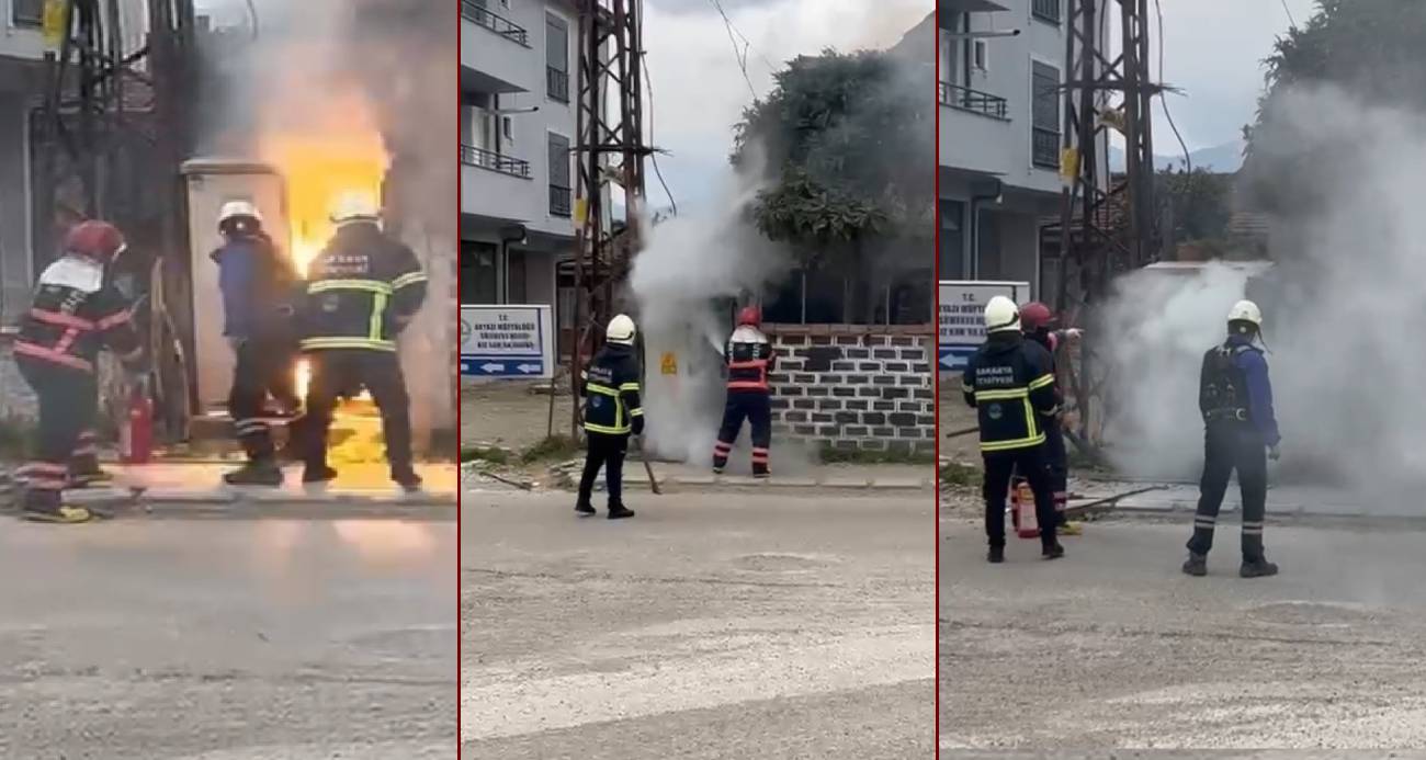 Sakarya’da trafo yangınındaki patlama paniğe neden oldu