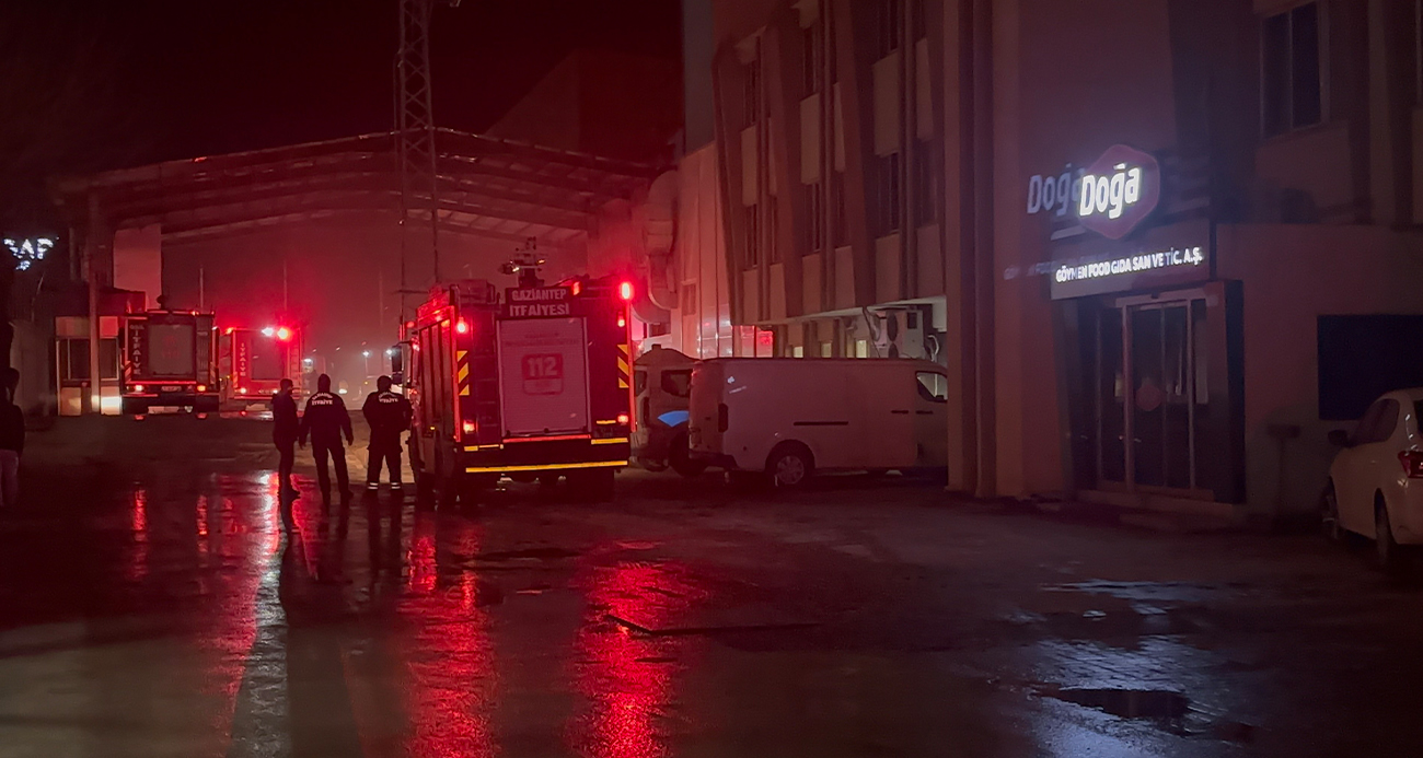 Gaziantep’te makarna fabrikasında yangın
