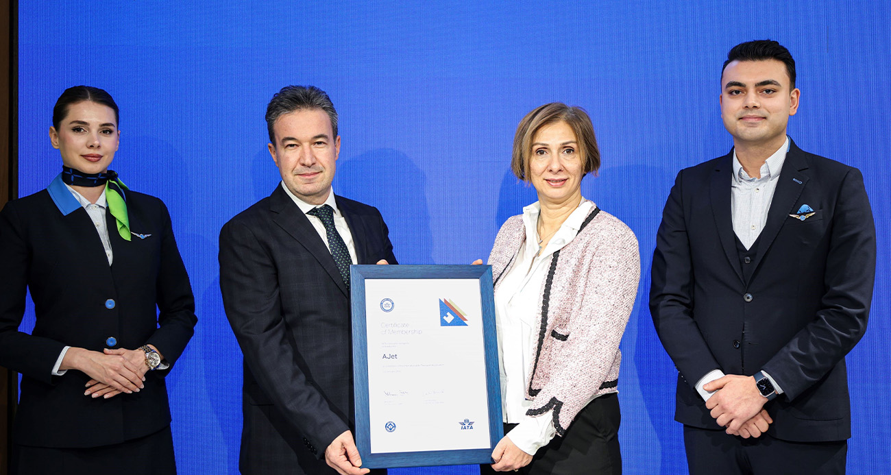 AJet, IATA sertifikasını aldı