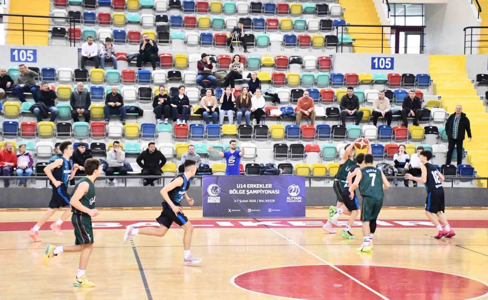 U14 Erkekler Basketbol bölge şampiyonası Balıkesir’de başladı