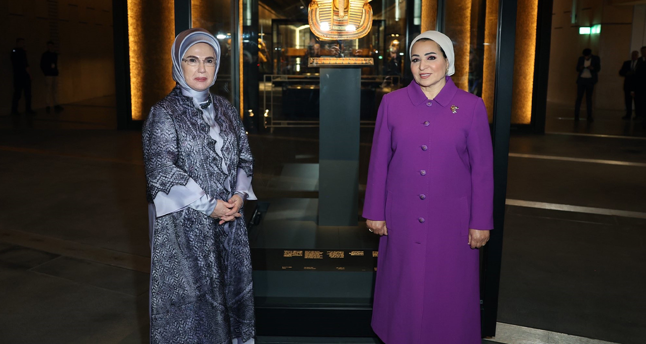 Emine Erdoğan, Mısır Cumhurbaşkanı es-Sisi’nin eşi Entissar Amer ile bir araya geldi