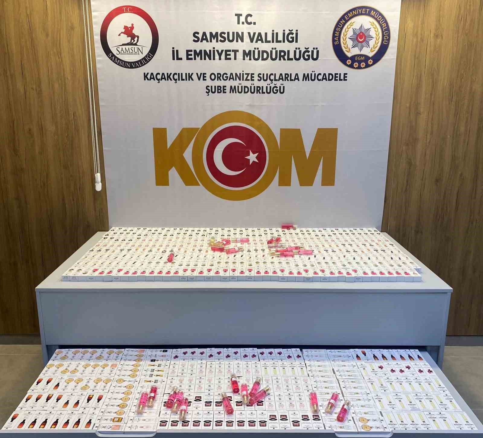 Samsun’da kaçak parfüm operasyonu: 591 ürün ele geçirildi