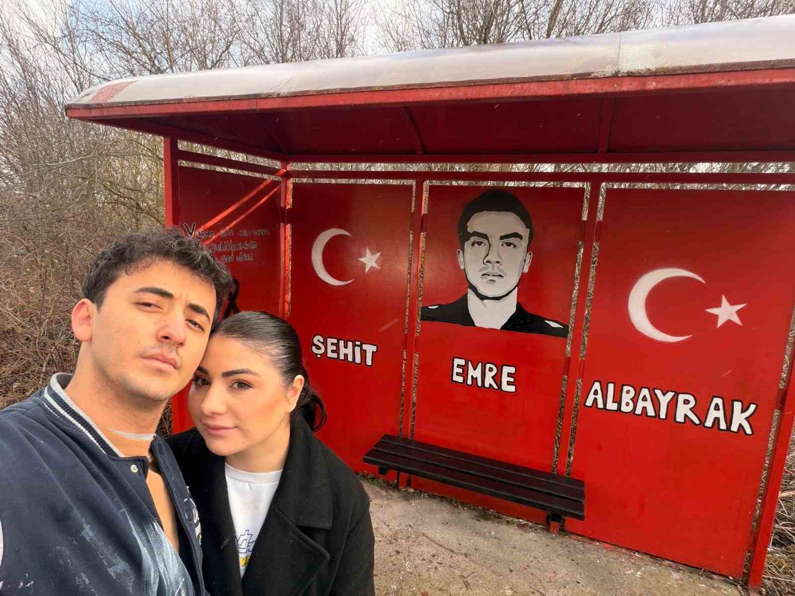 Ladik’te anlamlı çalışma: Şehidin ismi durağa kazındı