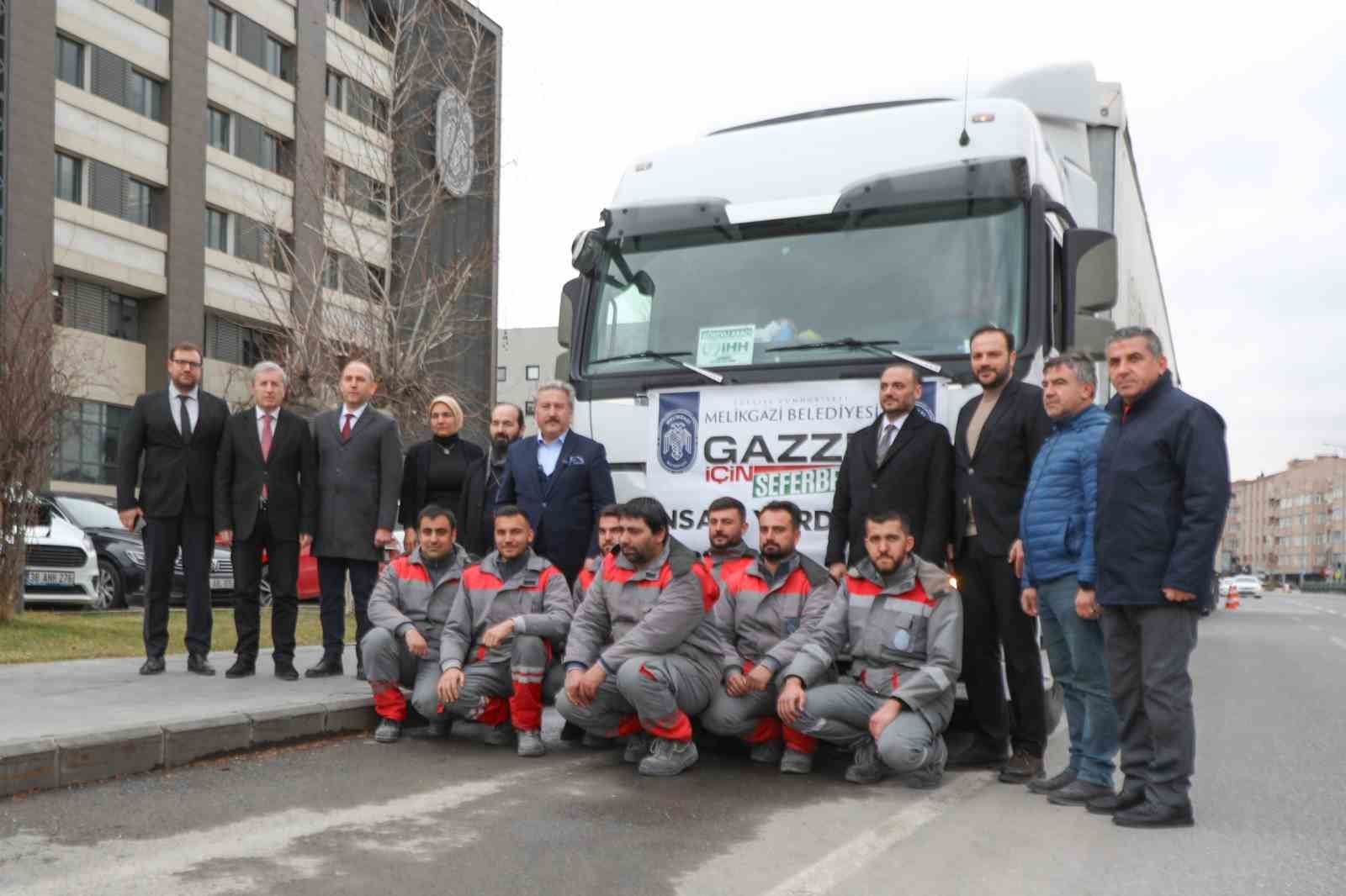 Melikgazi’nin yardım eli yine Gazze’ye uzandı