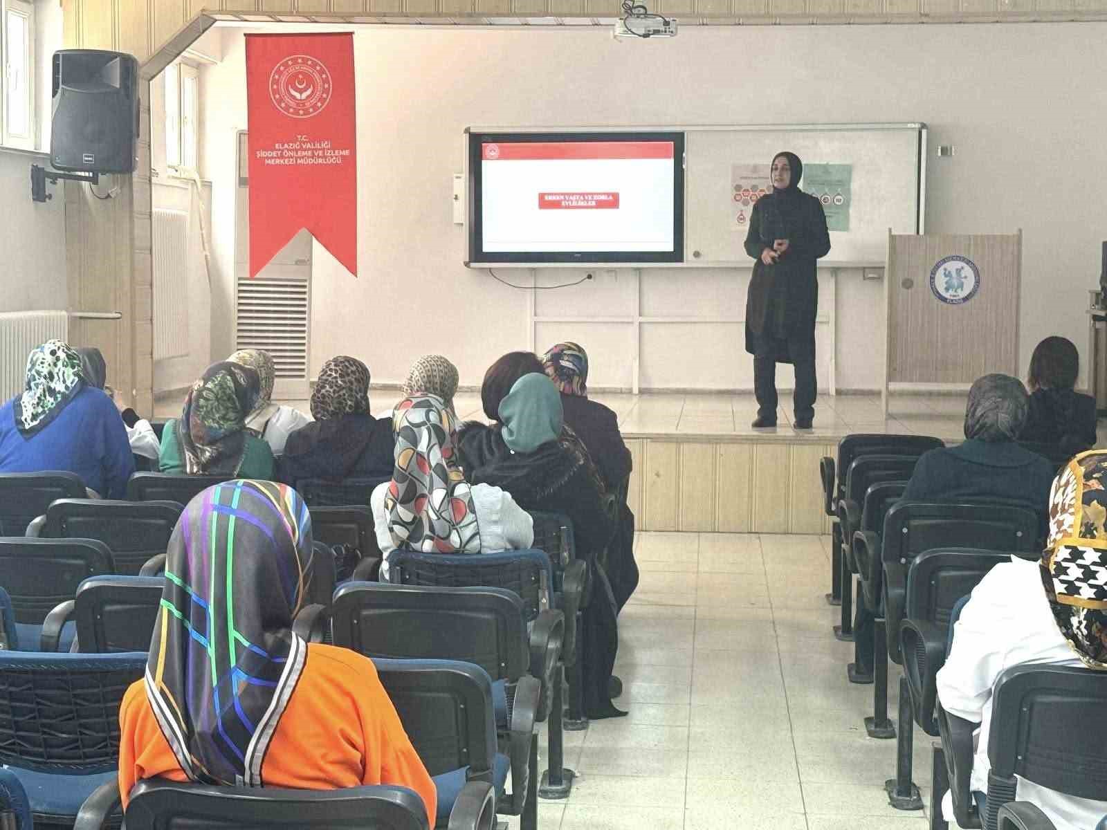 Elazığ’da kadına yönelik şiddetle mücadele eğitimi verildi