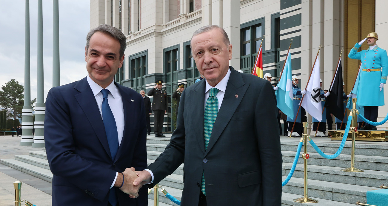 Cumhurbaşkanı Erdoğan, Yunanistan Başbakanı Miçotakis’i kabul etti