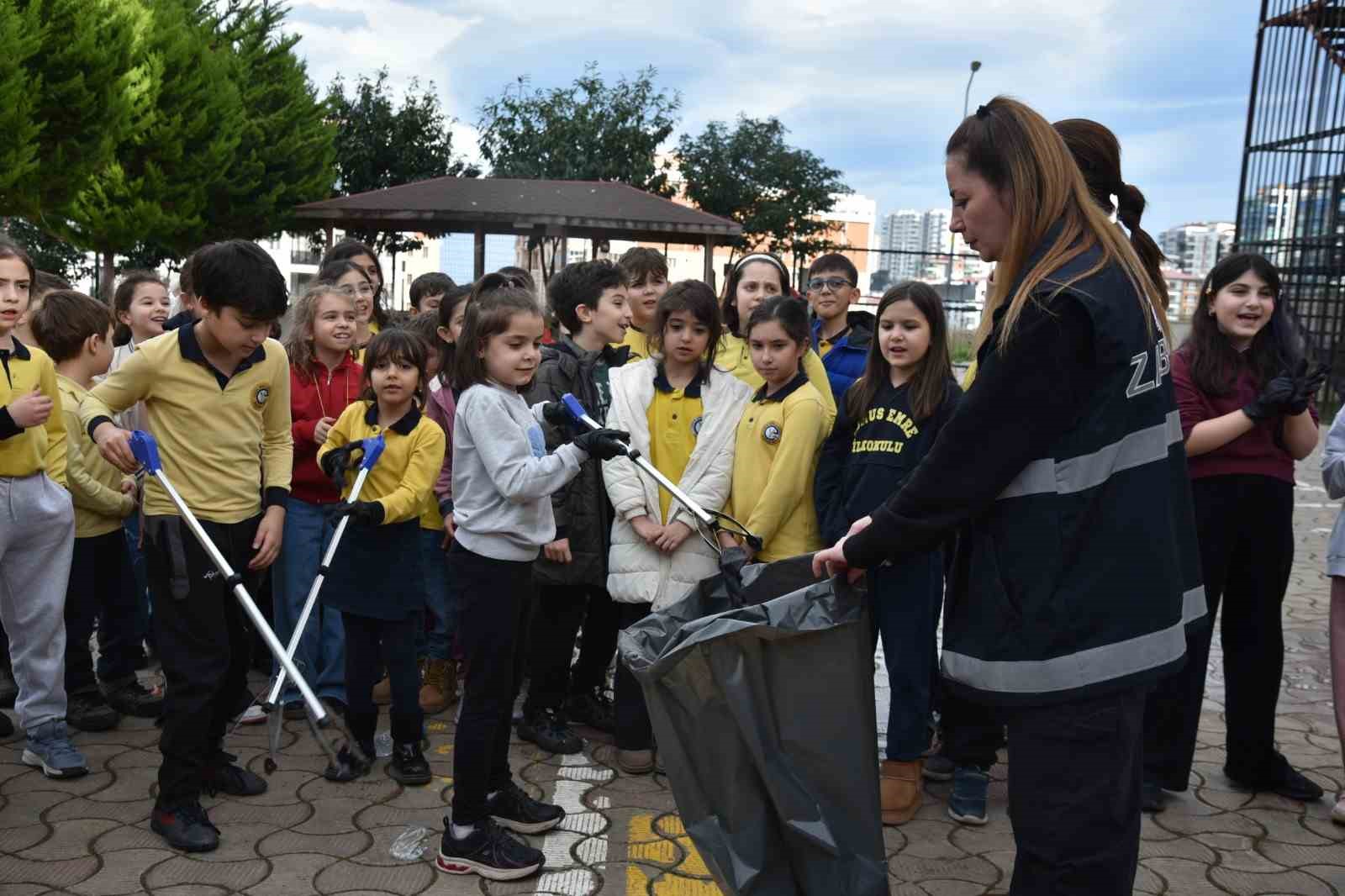 Atakum’da çocuklardan çevre temizliği konusunda anlamlı etkinlik