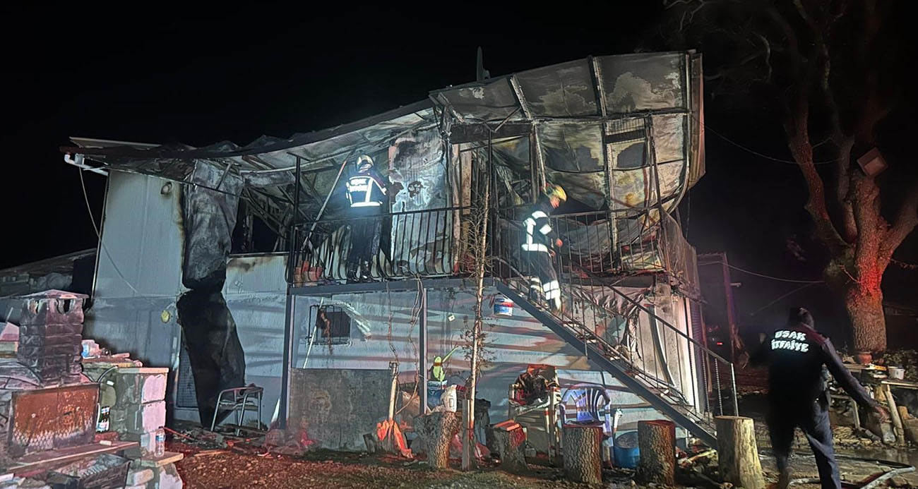 Prefabrik evde çıkan yangında karı-koca hayatını kaybetti