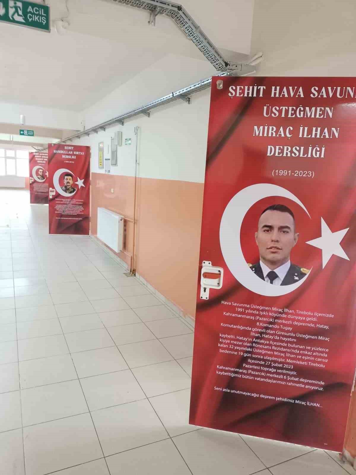 Tirebolu’da öğrenciler şehitleri sınıf kapılarında tanıyacak