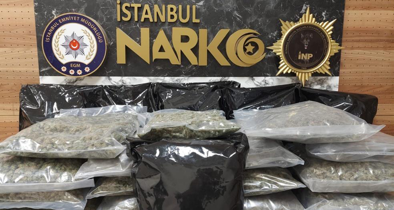 İstanbul’da uyuşturucu operasyonu: 22 kilo 450 gram skunk ele geçirildi