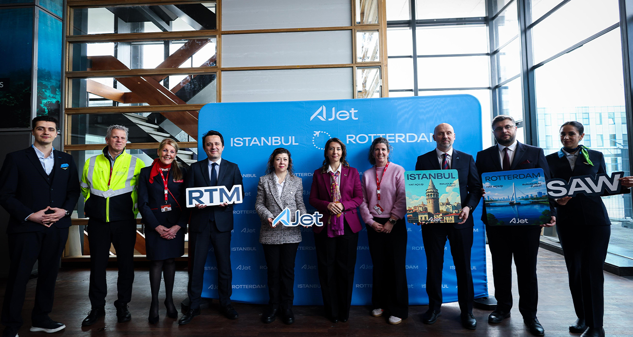 AJet’in İstanbul-Rotterdam seferleri başladı