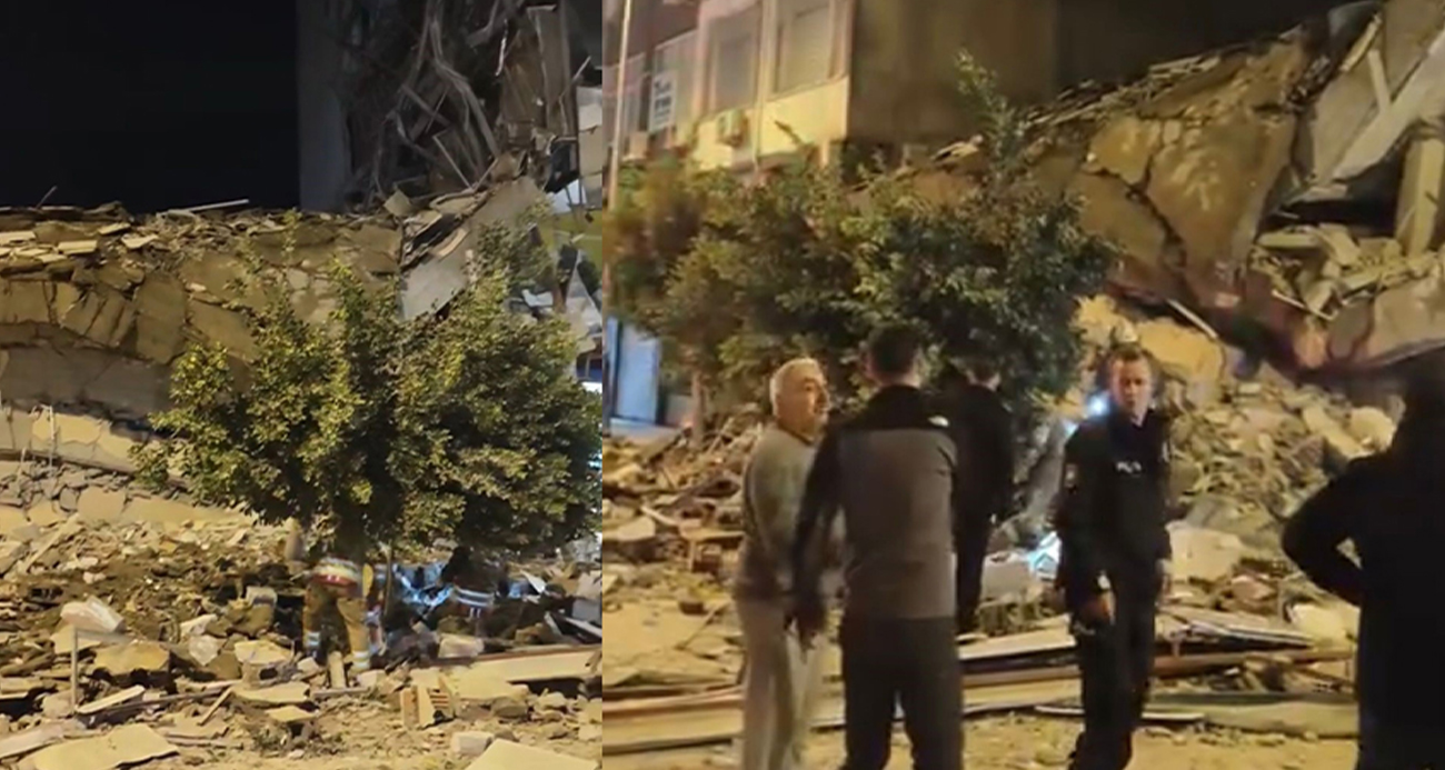 Hatay’da hasarlı bina yıkım esnasında çöktü