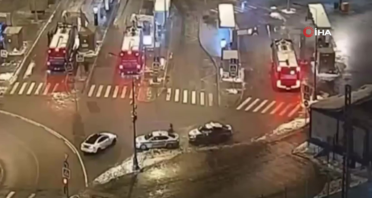 Rusya’da devriye aracına düzenlenen bombalı saldırı anına ait görüntüler ortaya çıktı