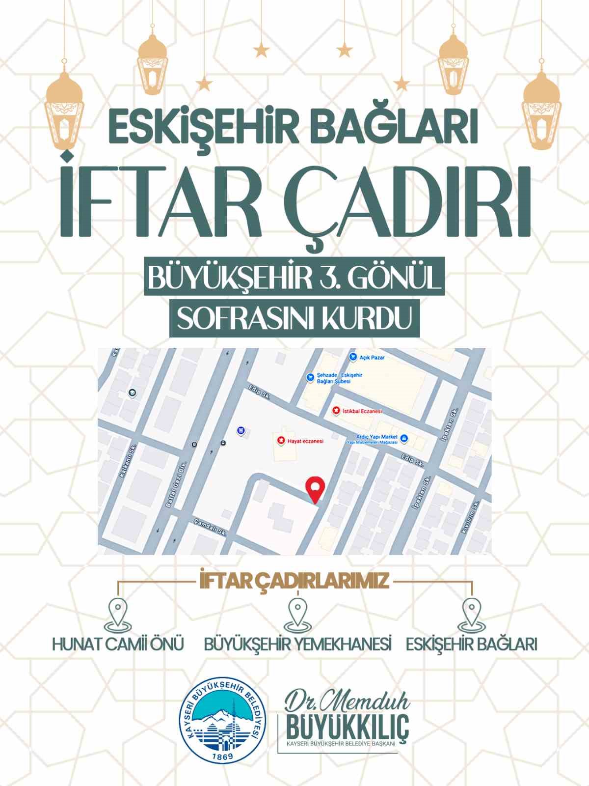 Büyükşehir, 3’üncü gönül sofrasını Eskişehir Bağlarına kurdu