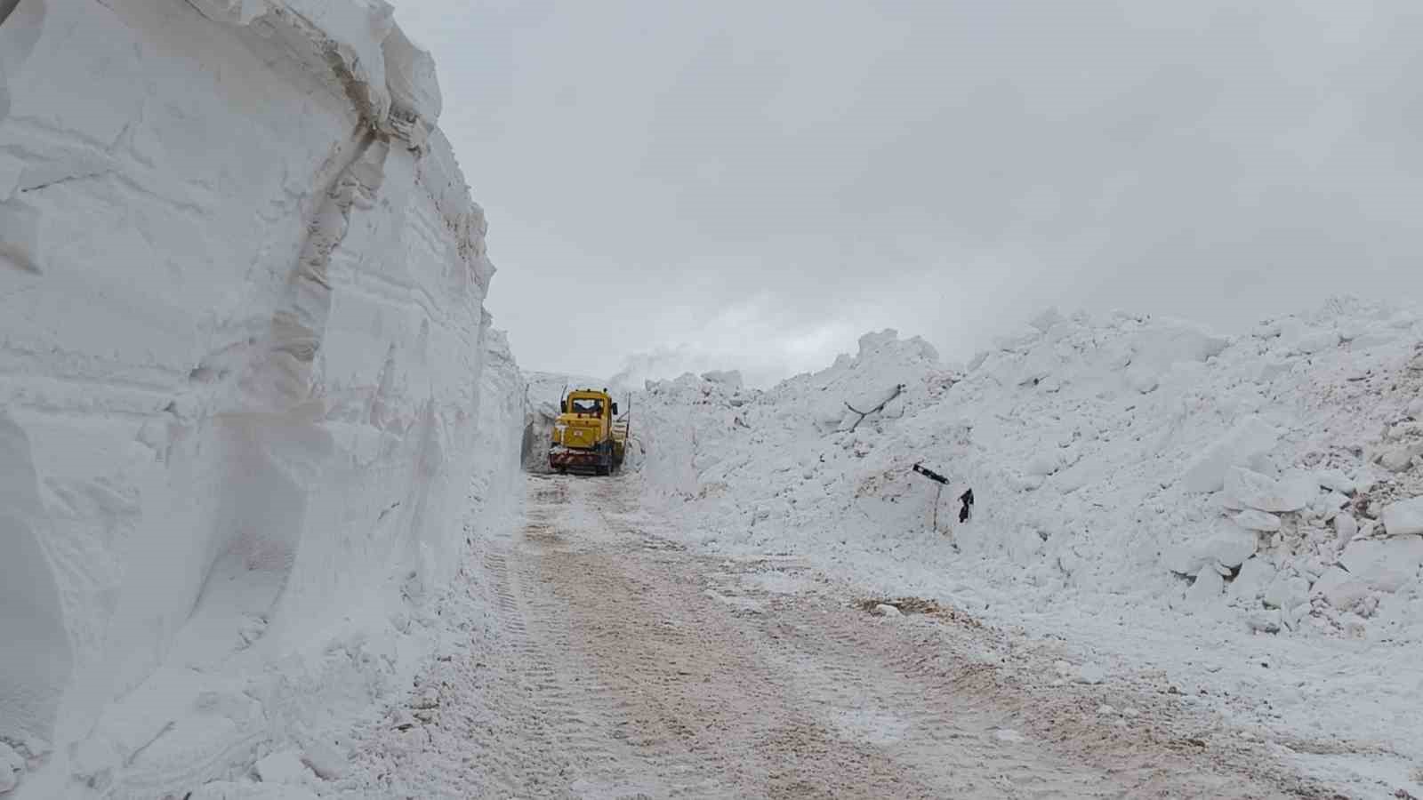 Türkiye-İran sınır hattında karla mücadele çalışması