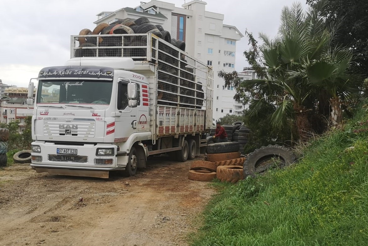 Alanya’da 6 yılda 30 tır atık araç lastiği, geri dönüşümle ekonomiye kazandırıldı