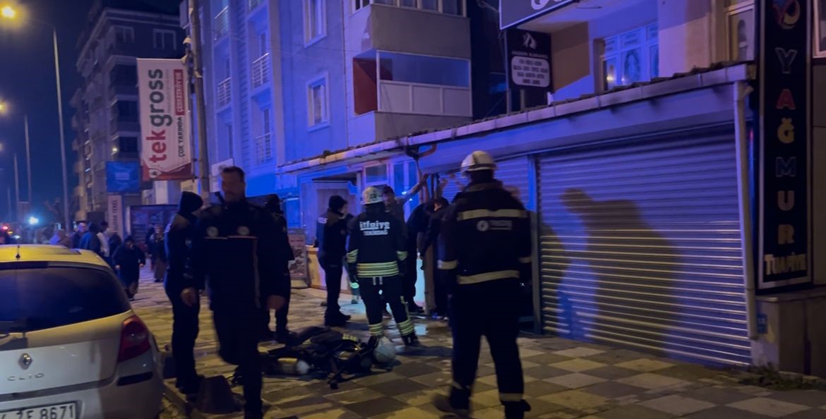 Çerkezköy’de iş yeri yangını