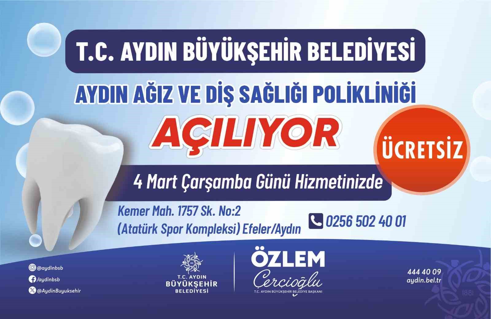 Aydın Ağız ve Diş Sağlığı Polikliniği hizmete açılıyor