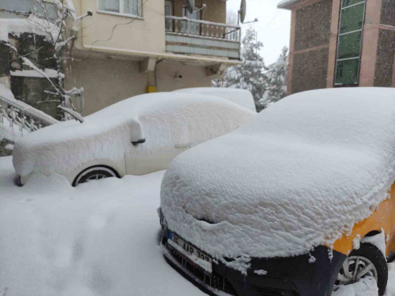 Ardahan’da kar yağışı yeniden başladı
