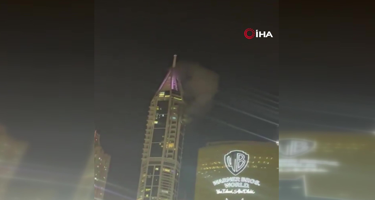 Dubai'de gökdelende patlama meydana geldi
