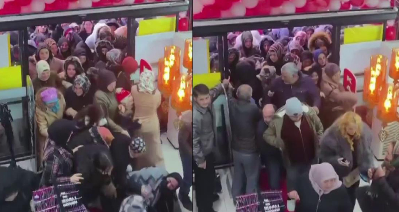 Mağaza açılışında indirim izdihamında birbirini ezdiler
