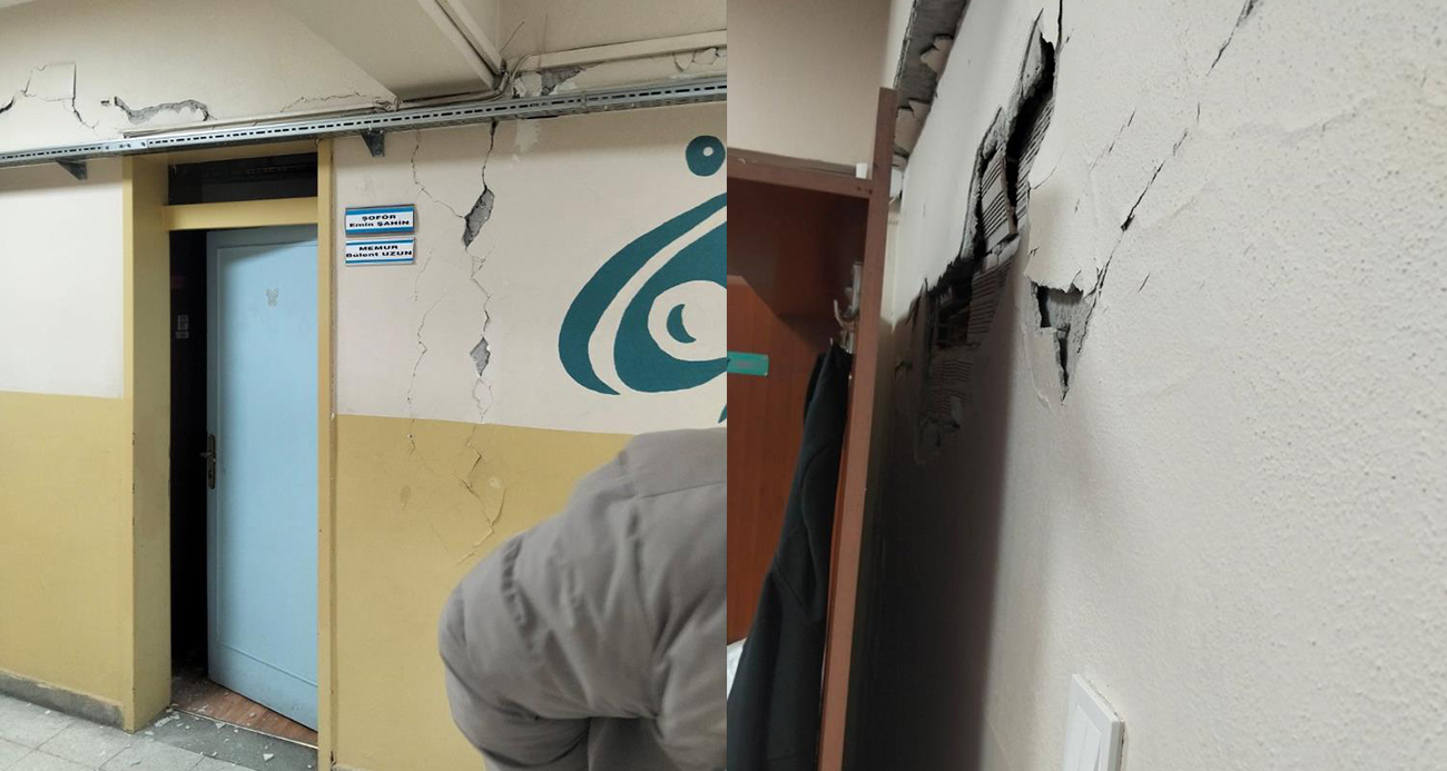 Tokat’ta 5,5 büyüklüğündeki deprem okul duvarlarını çatlattı