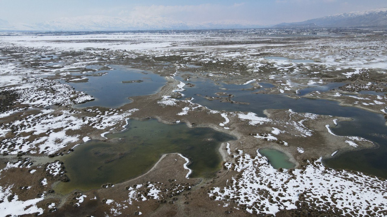 Ekşisu Kuş Cenneti’nde doğa drone ile kaydedildi