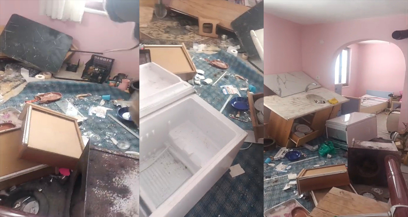 Trabzon’da yayla evine giren ayı ortalığı savaş alanına çevirdi