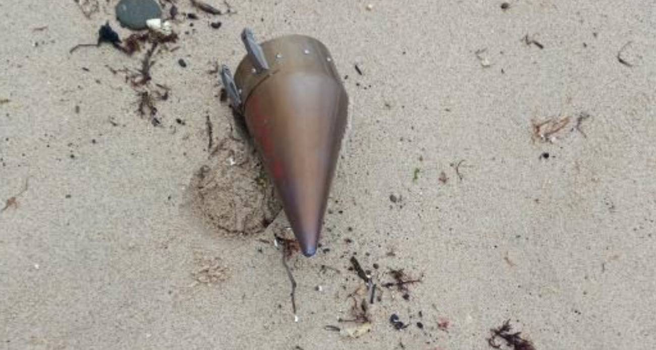 Çatalca’da kıyıya vuran füze başlığı imha edildi