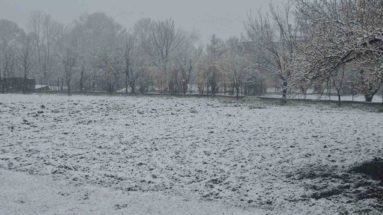 Bolu güne karla uyandı