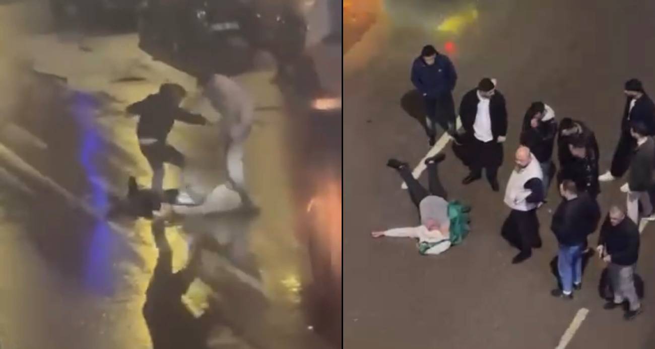 Cadde ortasında dehşet anları: Tekme ve yumruklarla feci şekilde darbedildi