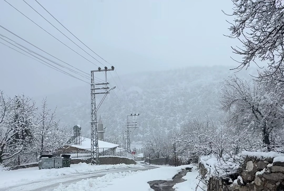 Adana’da yaylalarda kar etkili oldu