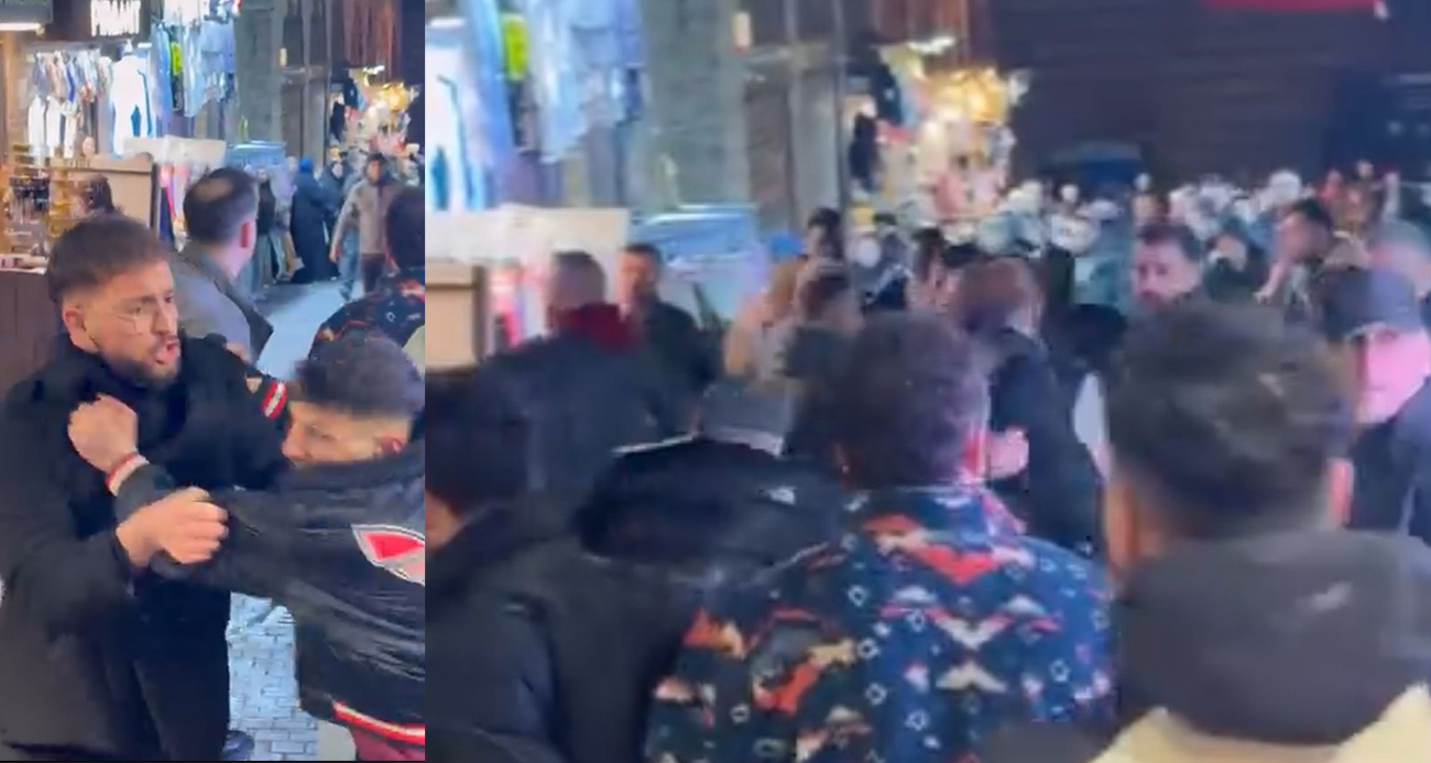 Kapalı Çarşı’da meydan muharebesi... Onlarca kişi birbirine girdi