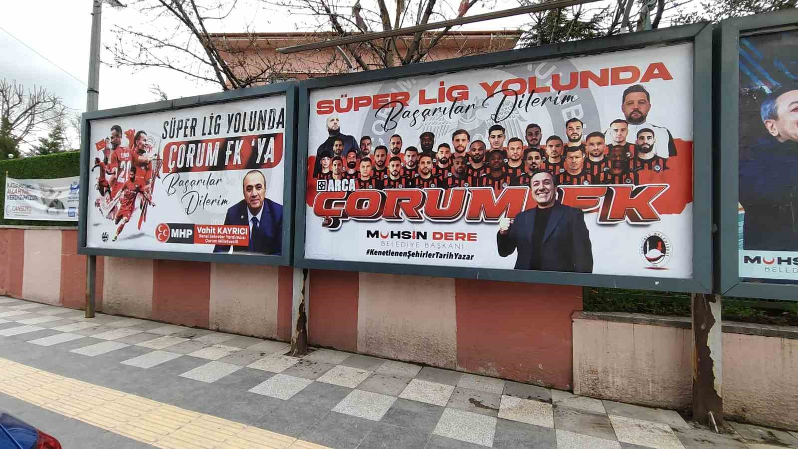 Sungurlu’dan Çorum FK’ye Süper Lig yolunda pankartlı destek