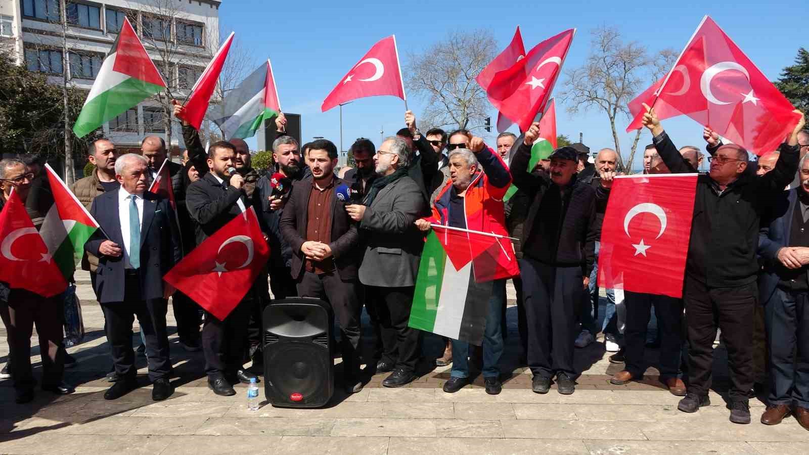 Ordu’da sivil toplum kuruluşları İsrail ve Amerika’ya tepki için toplandı