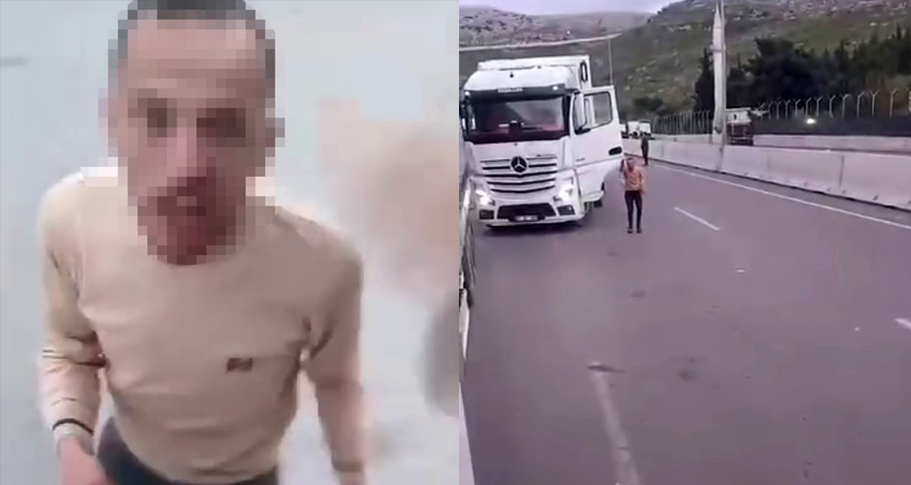 Kazaya sinirlenen tırcı 