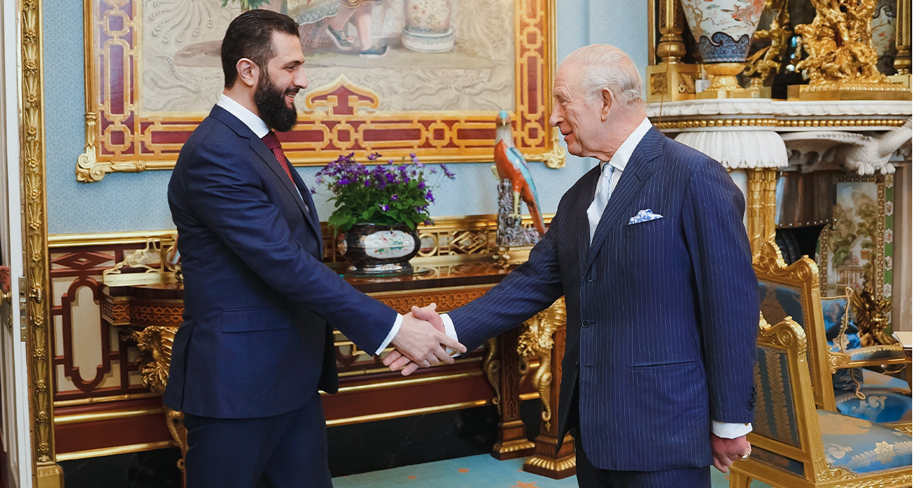 Suriye Devlet Başkanı eş-Şara, İngiltere Kralı III. Charles ile bir araya geldi