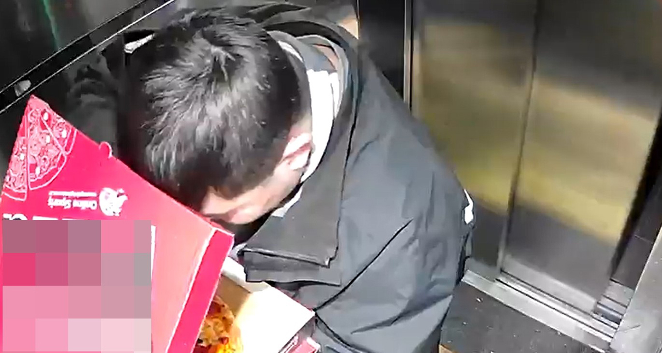 Asansöre tuvaletini yapan kuryeye asansörü temizlettiler