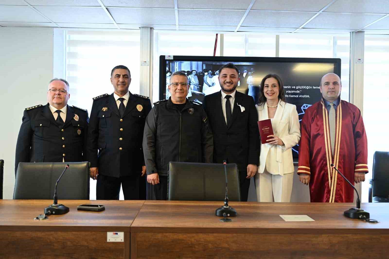 Polis Günü’nde çifte mutluluk, Müberra ve Fatih çifti dünyaevine girdi