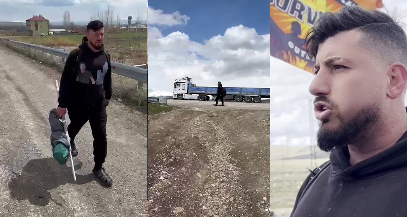 Iğdır’dan İstanbul’a yürüdü: Survivor hayali kapıdaki görevlilere takıldı