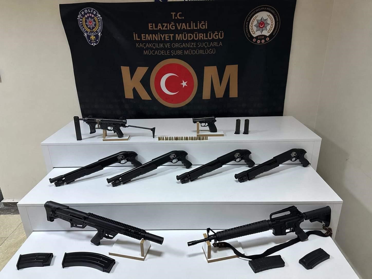 Elazığ’da 8 adet ruhsatsız silah ele geçirildi: 1 tutuklama