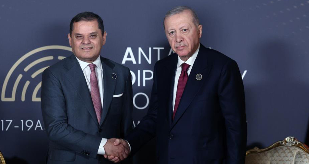 Cumhurbaşkanı Erdoğan, Libya Milli Birlik Hükümeti Başbakanı Abdülhamid Dibeybe ile bir araya geldi