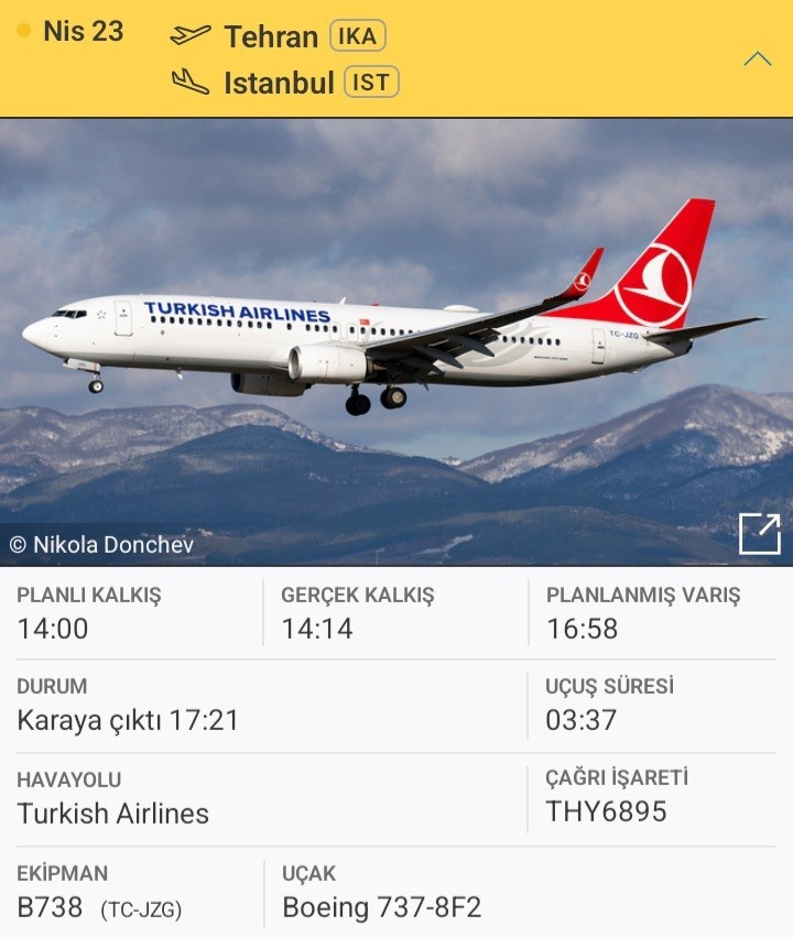 İran’da mahsur kalan THY uçağı yurda döndü