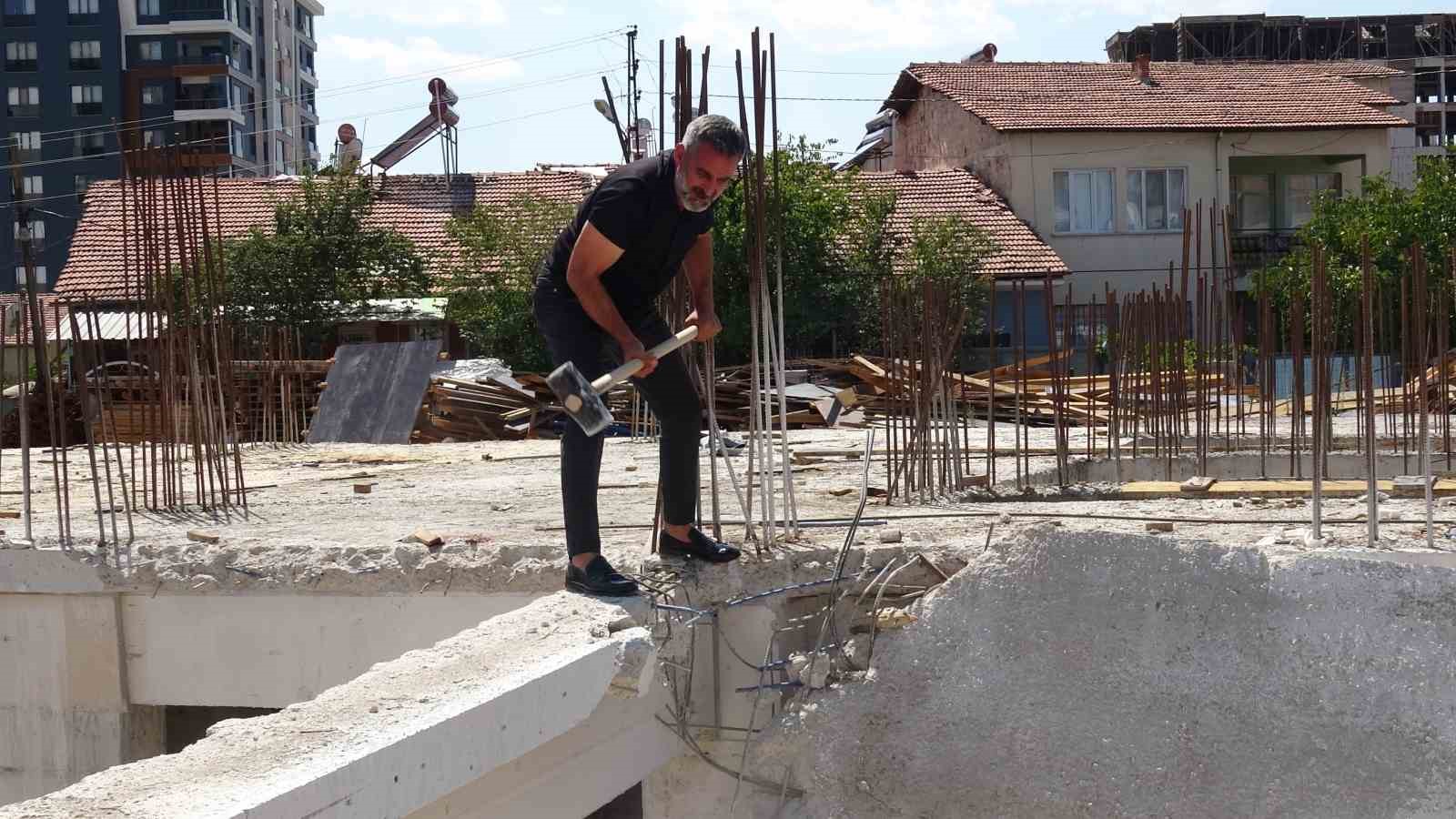 malatya-da-muteahhit-kalitesiz-beton-nedeniyle-kendi-insaatini-ihbar-etti